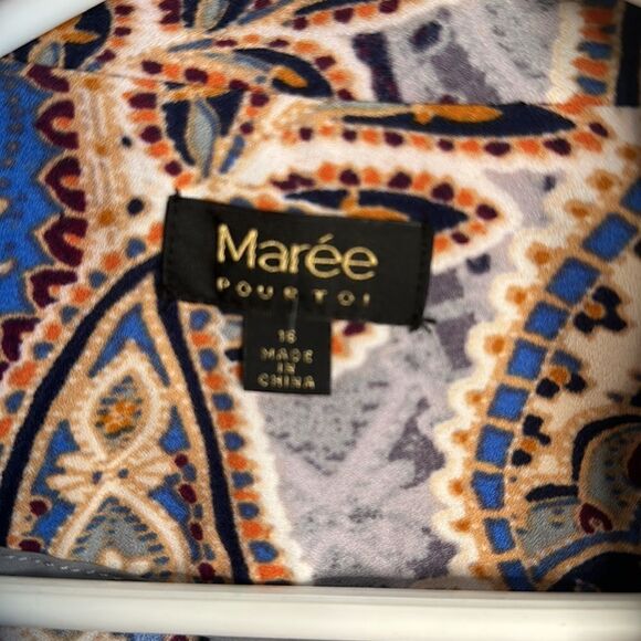 Marée Pour Toi Paisley Printed Blazer
Jacket Lightweight Crepe Colorful Size 16 - Picture 7 of 9